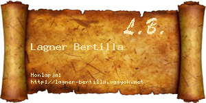 Lagner Bertilla névjegykártya